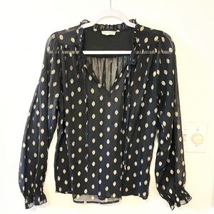 Black and gold Mystree blouse.